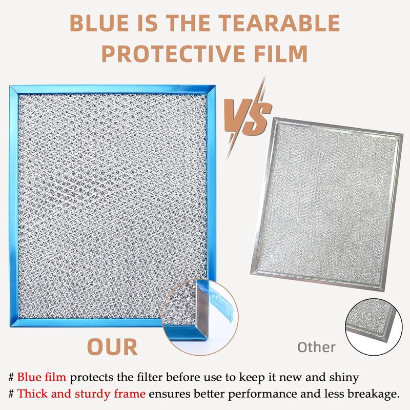 Fetechmate S97006931 Range Hood Filter by Compatible with Br-oan Nu-tone BP29 NY NV Series Range Hood 97006931 Aluminum Filter Replace 1172137, 5-3078, 88150, 99010121-10.5 x 8.75in - 4 PACK - Image 4